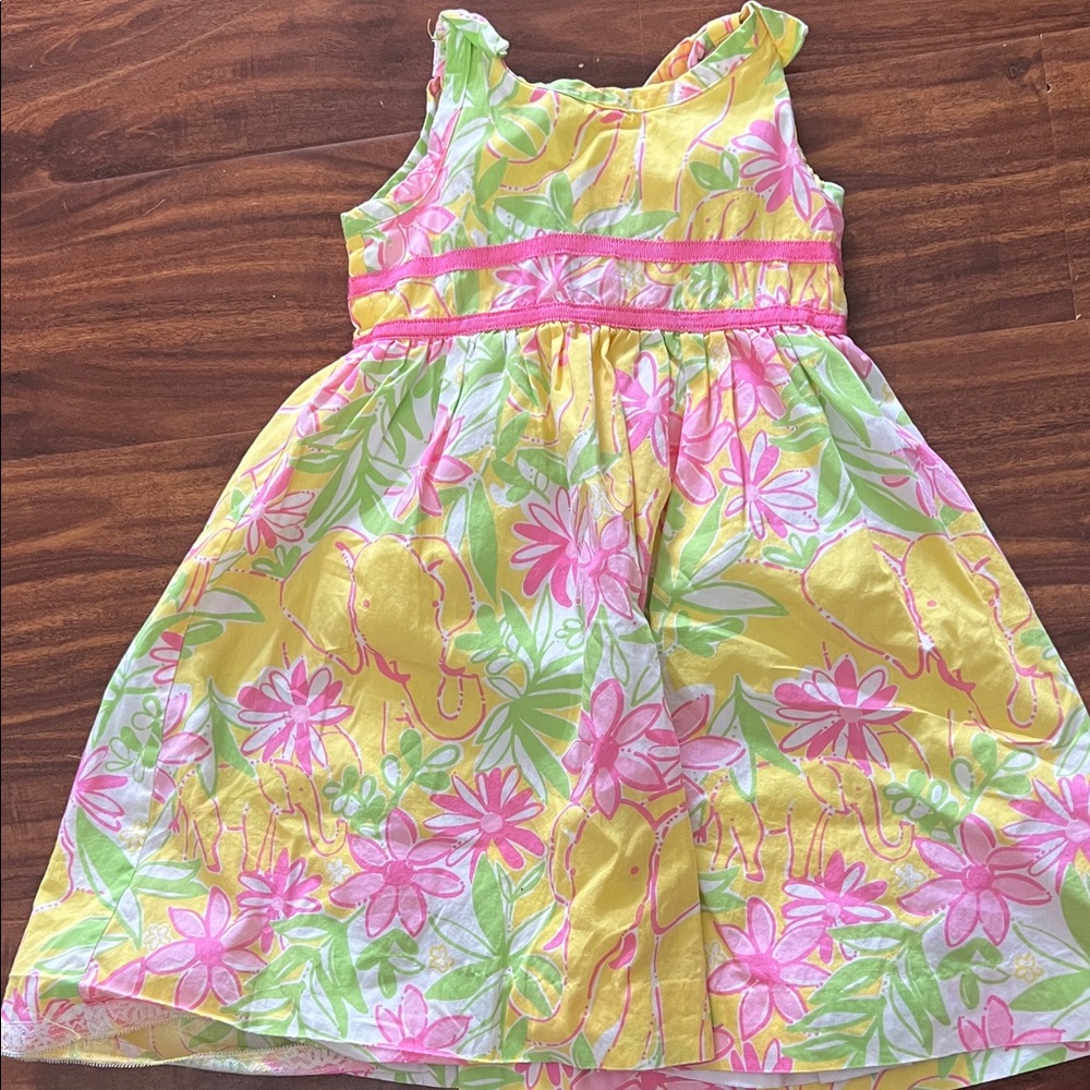 Lilly Pulitzer Kids Dress in Pink, Yellow, and Green